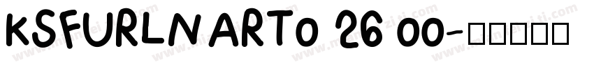 KSFURLNART0 26 00字体转换